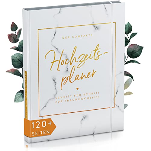 Organisier deine Traumhochzeit mit TWIVEE Hochzeitsplaner - Deutsch - 120 Seiten - Perfektes Verlobungsgeschenk