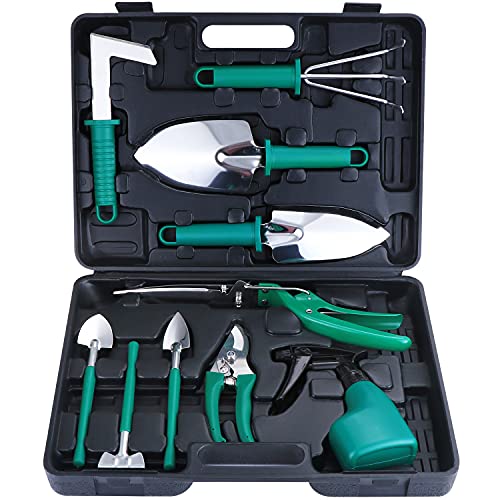 Hochwertiges Gartenwerkzeug-Set aus Edelstahl im Koffer - Perfektes Geschenk für Gartenliebhaber