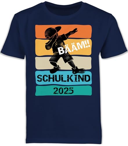 Stylisches Kinder T-Shirt für den 1. Schultag 2025 - Navy Blau - Perfektes Geschenk für schulkinder