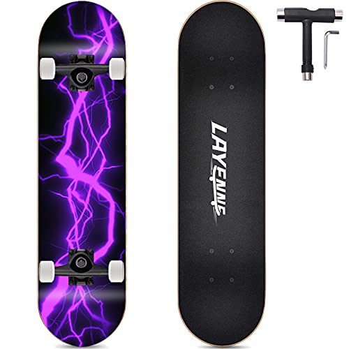 Premium Skateboard Set in Lila – Perfekt für Erwachsene, Anfänger und Kinder!