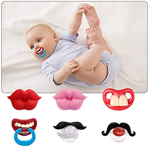 Entzückende Schnuller-Set mit lustigen Motiven und weichem Silikon, ideal als Geschenk für Babys und Kleinkinder, BPA-frei.