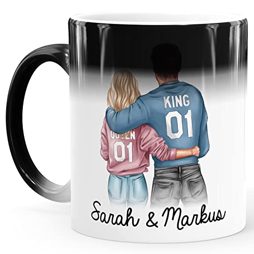 Personalisierte SpecialMe® Magic-Tasse für Paare - Perfektes Geschenk!