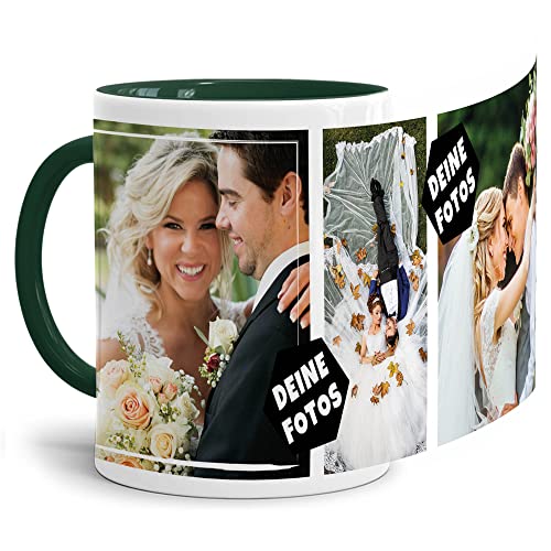Personalisierte Foto-Tasse mit 3 Wunschfotos - Perfektes Geschenk für Familie & Freunde
