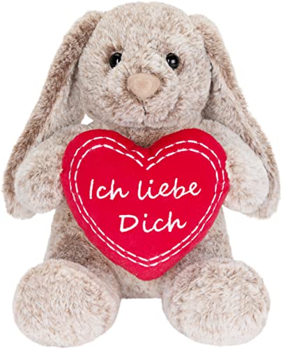 Kuscheliger BRUBAKER Hase mit Herz und Schlappohren - Ideales Liebesgeschenk!
