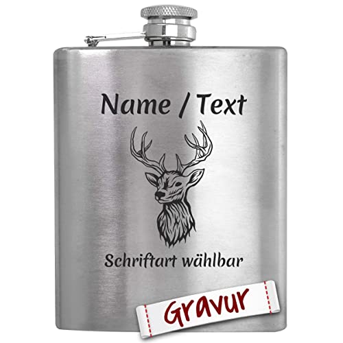 Personalisierter Flachmann mit Gravur - Perfektes Jagdgeschenk für Männer, Väter, Opa