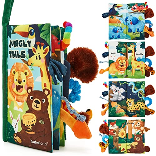 Entzückendes Stoffbuch für Babys ab 0-6 Monaten: 3D Bilderbuch mit Knistereffekt