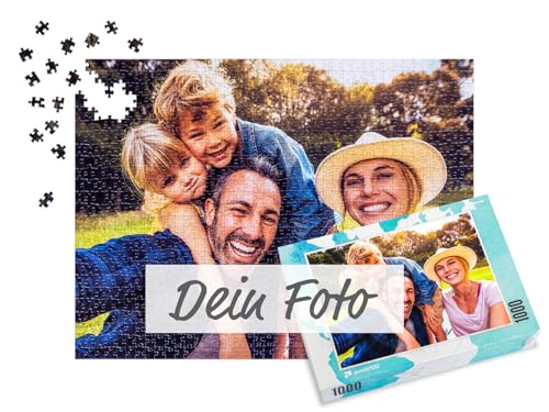 Persönliches Fotopuzzle mit Weltkarte Design - 1000 Teile - Individuell bedruckbar