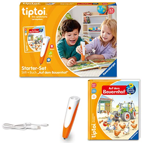 Entdecke das interaktive Ravensburger tiptoi Lernsystem für Kinder: Stift und Bauernhof-Buch