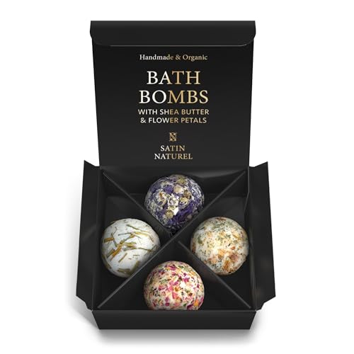 Verwöhnen Sie sich mit 4 luxuriösen BIO Badebomben - perfektes Geschenk!