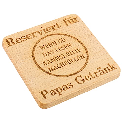 Originelle Holzuntersetzer: Lustige Geschenkideen für Papa zum Geburtstag oder Vatertag