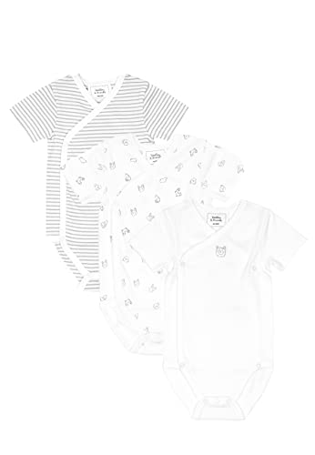 Hochwertiges 3er Set Bio-Baumwoll-Wickelbodys von Stellou & Friends für Babys