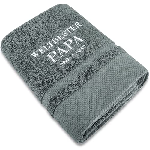 Personalisiertes Handtuch für den weltbesten Papa - Ideales Geschenk zu jedem Anlass!
