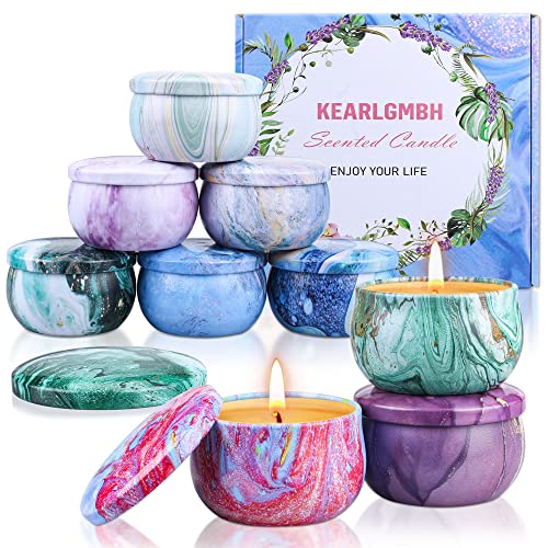 Entspannendes Geschenkset: 9 Aromatherapie Duftkerzen für Frauen, Natürliches Sojawachs, ideales Geschenk