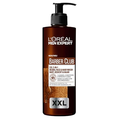 Beruhigendes L'Oréal Men Expert Bartshampoo mit Zedernholzöl, 3-in-1 Pflege für Männer