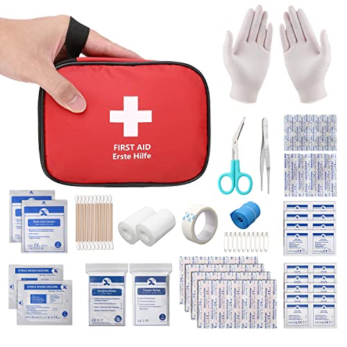 Kompaktes Erste Hilfe Set: 90-teilige Mini Reiseapotheke für Outdoor, Auto & mehr