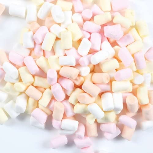 Pastellfarbene Mini Marshmallows 1000g - Perfekte Deko für Cupcakes und Kuchen!