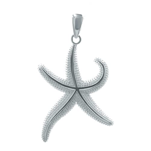 Hochwertiger Seestern Anhänger aus 925 Sterling Silber - Perfektes Geschenk
