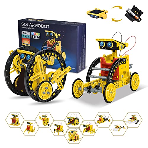 Entdecke 12-in-1 Solar Roboter Bausatz für Kinder ab 8 Jahre - STEM Spielzeug!