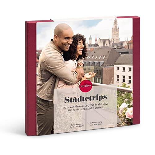 Entdecke die Welt zu zweit: mydays Geschenkbox für Städtetrips, 1 Übernachtung inklusive!