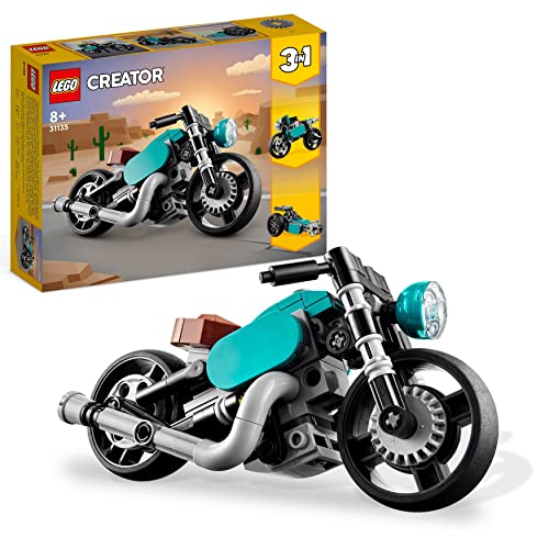 Einzigartiges LEGO Creator 3in1 Oldtimer Motorrad Bauset für Kinder