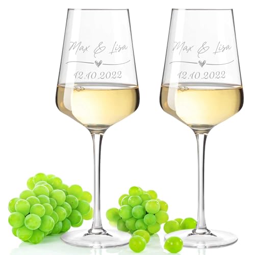 Personalisiertes Leonardo Puccini Weinglas-Set mit Gravur für Hochzeit & Jubiläum