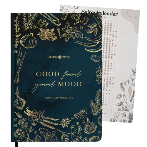 PEPPER: DIY Kochbuch A4 mit Saisonkalender als Poster - Hardcover Lieblingsrezepte