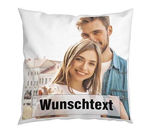 Personalisiertes Kissen mit Fotodruck | Individuell gestalten | Waschbar | 40x40 cm | Geschenk