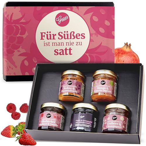Feinkost-Frühstück: Mini-Konfitüren-Set mit exklusiven Geschmacksrichtungen - Perfektes Muttertagsgeschenk