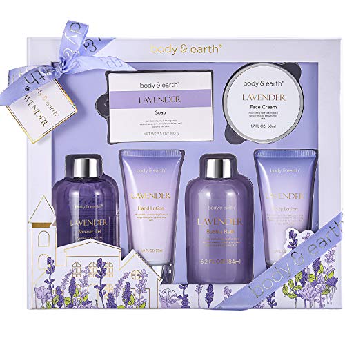 Verwöhnpaket für Frauen: BODY & EARTH Lavendel Geschenkset, 6-teilig