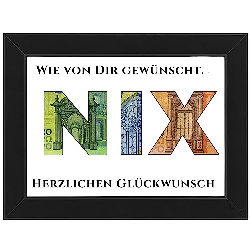 Originelle Geldgeschenkidee: Lustiger Rahmen für Geburtstagsgeschenke für Männer und Frauen