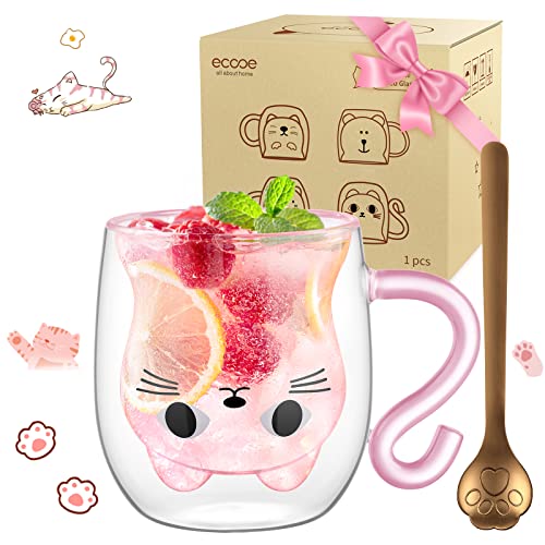 Hochwertige ecooe Süße Katze Gläser - Perfektes Geschenk für Frauen und Kinder!