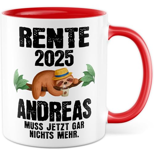 Personalisierte Rente 2025 Tasse - Perfektes Geschenk zur Pensionierung und Ruhestand