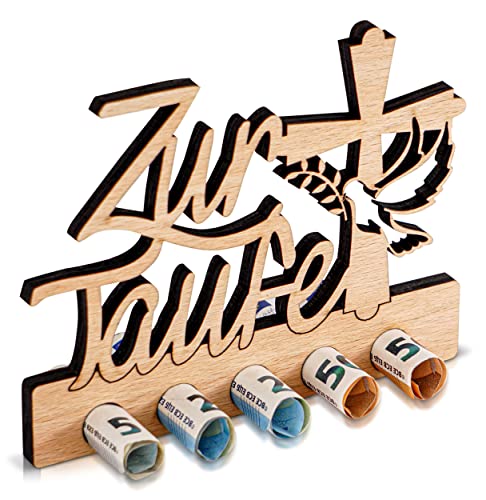 Hochwertiges Geldgeschenk aus Holz für Taufe - DARO Design