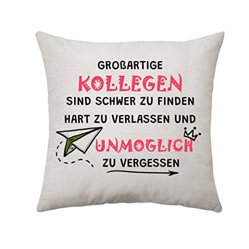 Einzigartiger Kissenbezug als perfektes Abschiedsgeschenk für Kollegen!