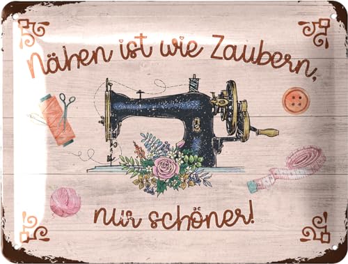 Zauberhaftes LANOLU Blechschild: Perfektes Geschenk für Näherinnen und Nähliebhaber 15x20cm