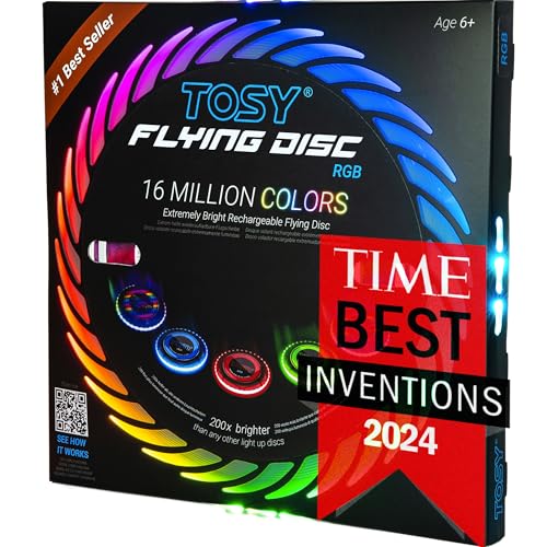 Ultimative RGB-Frisbee: Automatisches Aufleuchten, wiederaufladbar, perfektes Geschenk für Männer, Jungen, Kinder