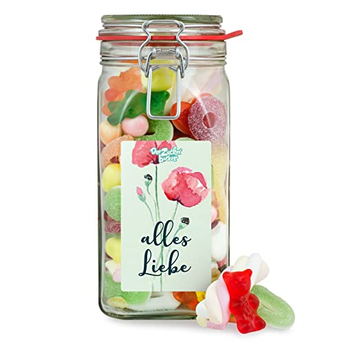 Kunterbuntes Süßigkeiten-Glas: Perfektes Geschenk für Geburtstag und Valentinstag!