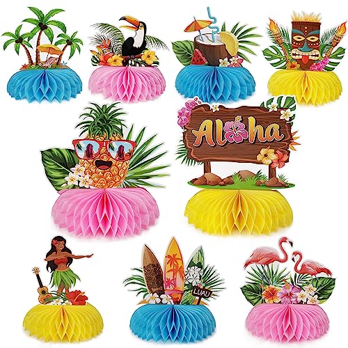 Exotische Hawaii Party Deko: 9 Stück Luau Mittelstücke für unvergessliche Mottopartys!