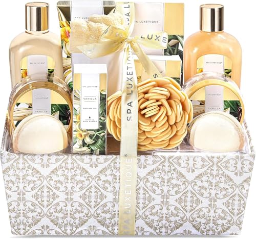 Verwöhnpaket für Frauen: Luxuriöses 12-teiliges Vanilleduft-Geschenkset mit Badesalz und Badebomben