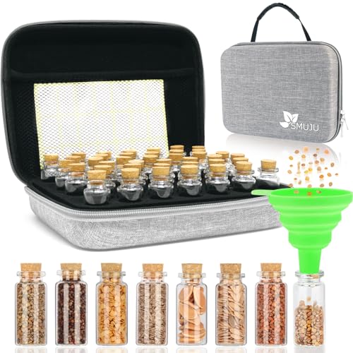 Ordnung und Übersicht: Samenbox mit 40 Slots, Etiketten und Trichter