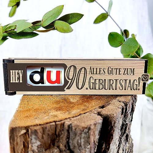 Feierlicher 90. Geburtstag: Schokoriegelbox mit Duplo - Deko & Geschenkideen