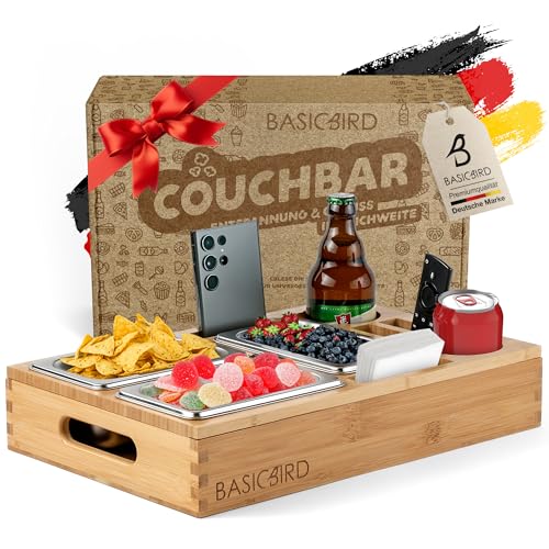 Entdecke die BASICBIRD® Couchbar Snackbox - Der perfekte Organizer für Snacks!