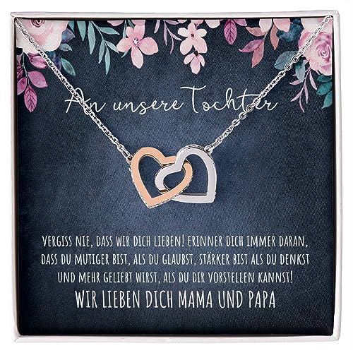Personalisierte Herz-Halskette: Perfektes Geschenk für Tochter, Frauen, Mädchen!