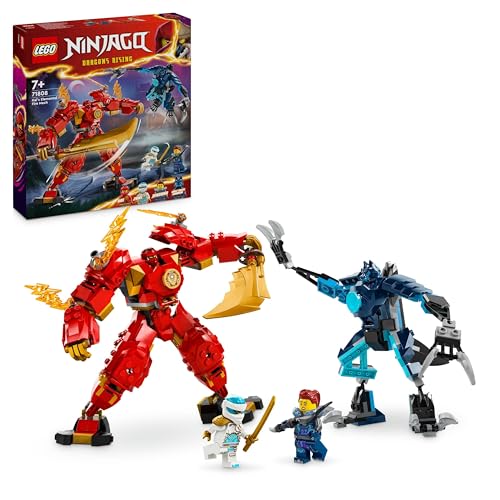 Kais Feuermech von LEGO NINJAGO: Actionfiguren-Spielzeug zum Umgestalten