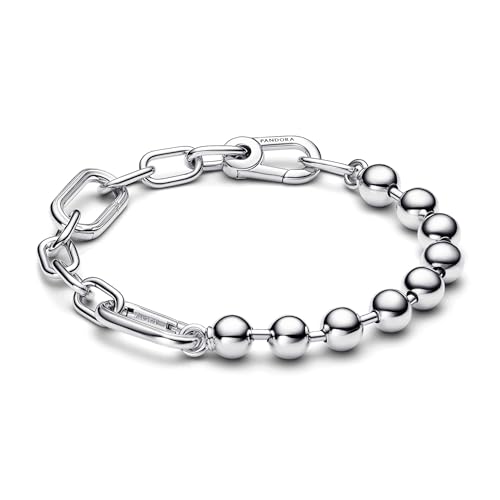 Hochwertiges PANDORA ME Armband aus Sterling Silber mit Metallperlen & Gliederkettenarmband