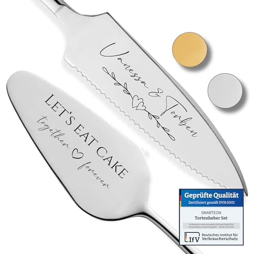 Personalisiertes Cake-Server Set mit Gravur – Perfektes Hochzeitsgeschenk!