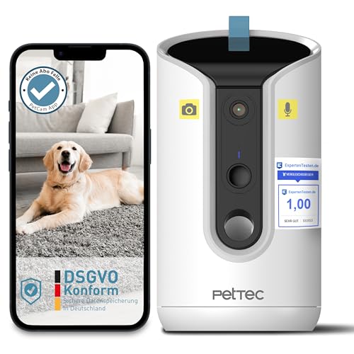 Entdecke die PETTEC® Haustierkamera mit Futterspender für Hund und Katze!