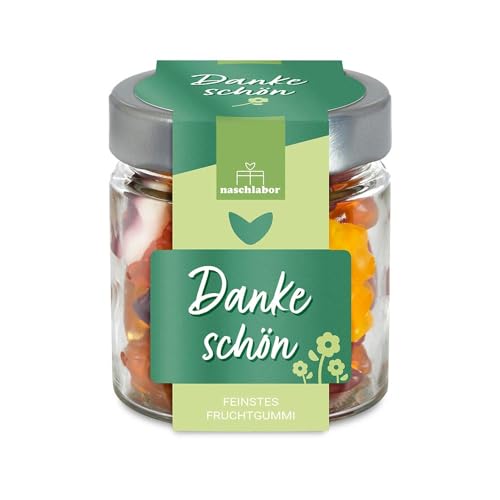 Süße Dankeschön Fruchtgummis in Glas | Perfektes Geschenk für jeden Anlass
