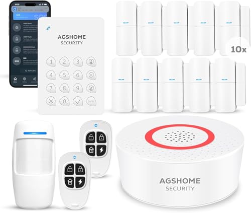 Schützen Sie Ihr Zuhause mit AGSHOME WLAN-Alarmanlage: 15-teiliges Set, 120 dB, erweiterbar