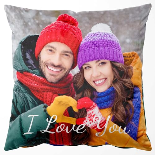 Personalisiertes Premium Samt Kissen mit Foto & Text, perfekte Muttertagsgeschenke